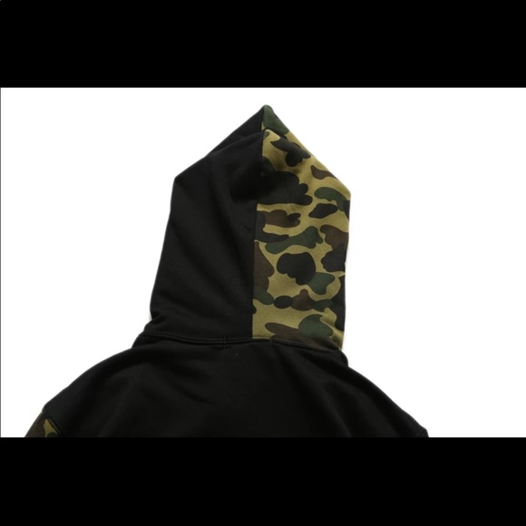 Black And Green Bape Hoodie - Picture 3 of 5